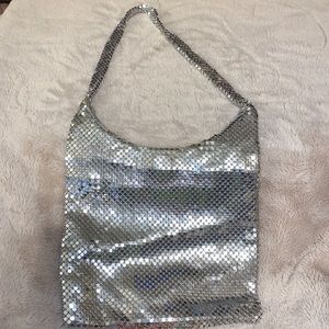 3/$15🌈 Silver Chain-Link Purse